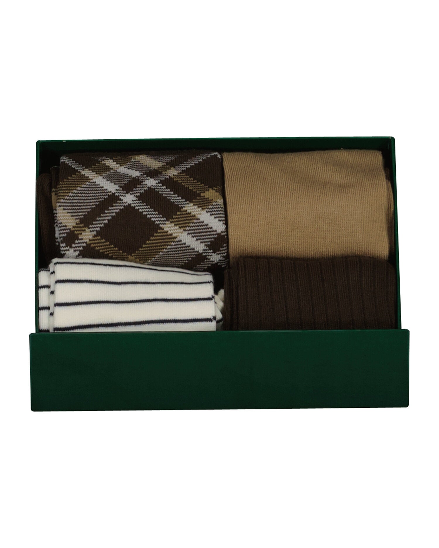 GANT Checked Socks 4-Pack Gift Box - Shadow Brown