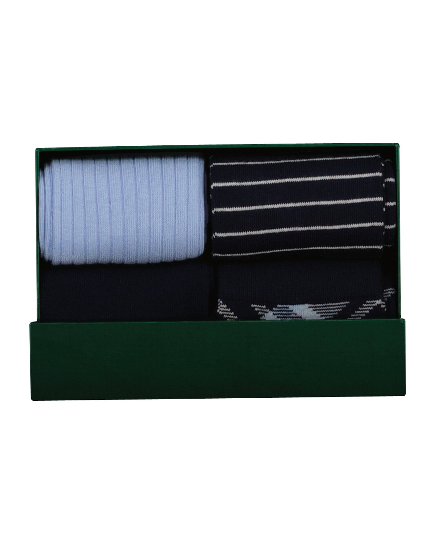 GANT Checked Socks 4-Pack Gift Box - Evening Blue