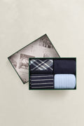 GANT Checked Socks 4-Pack Gift Box - Evening Blue