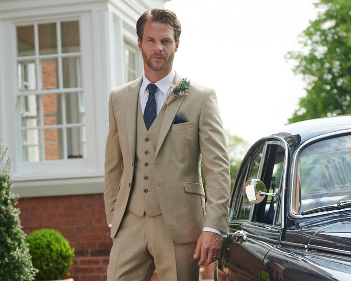Beige Flannel Lounge Suit