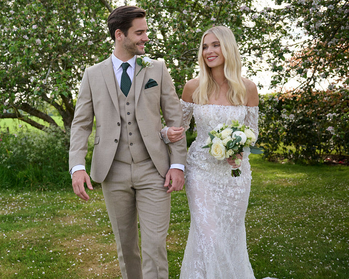 Beige Flannel Lounge Suit