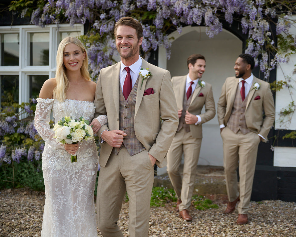 Beige Flannel Lounge Suit