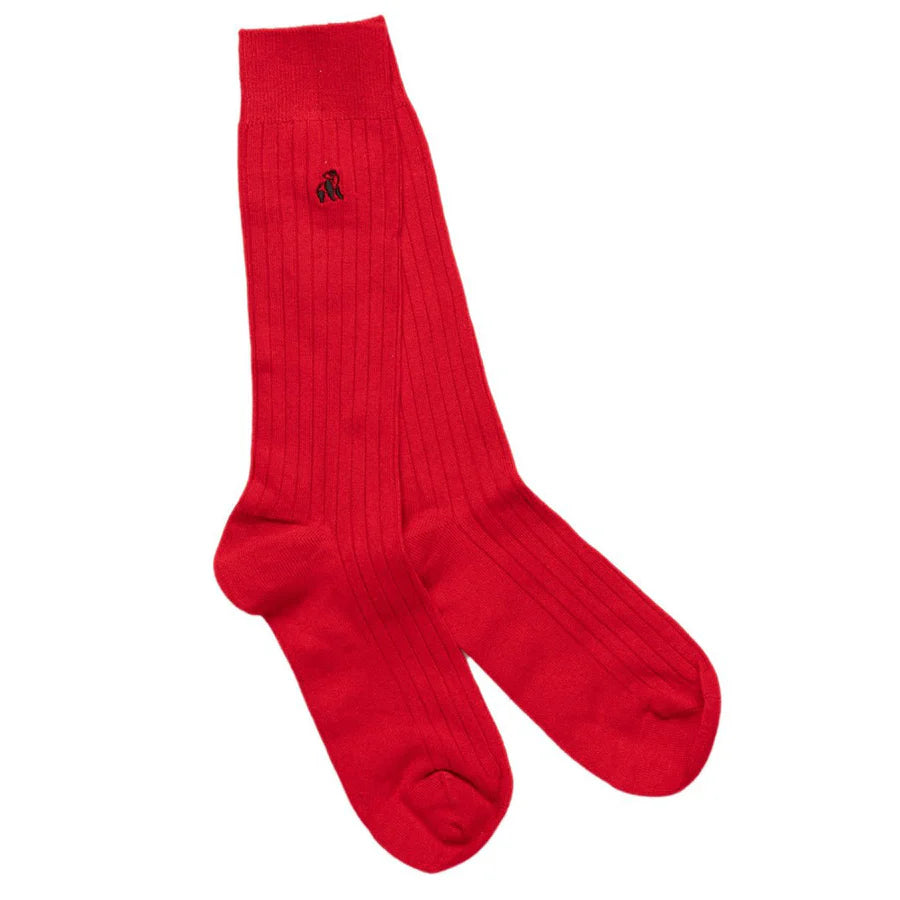 Swole Panda Plain Ribbed socks