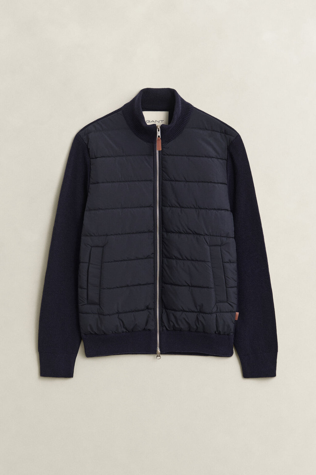 GANT Hybrid Zip Cardigan - Evening Blue
