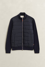 GANT Hybrid Zip Cardigan - Evening Blue