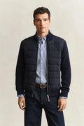 GANT Hybrid Zip Cardigan - Evening Blue