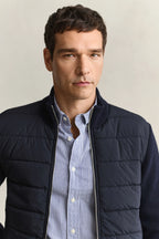 GANT Hybrid Zip Cardigan - Evening Blue