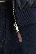 GANT Hybrid Zip Cardigan - Evening Blue
