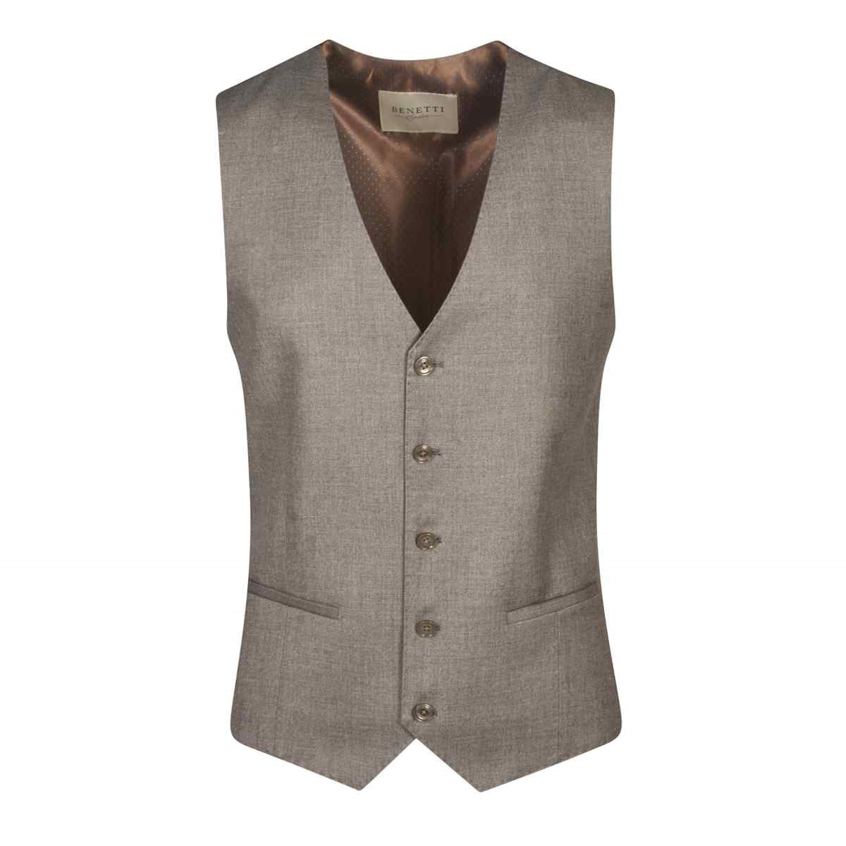 Benetti Marco Waistcoat - Stone