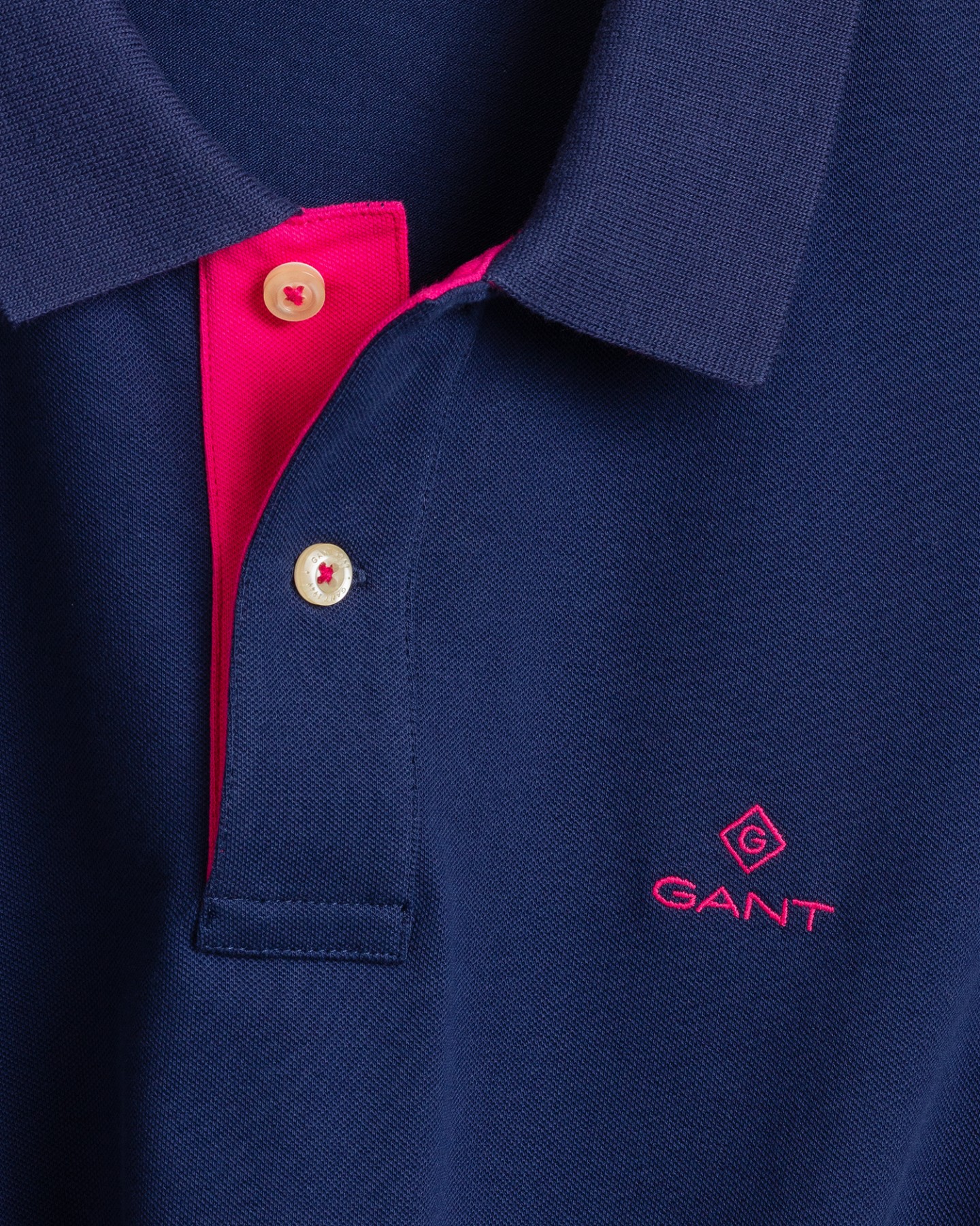 Gant Contrast Collar Polo - Persian Blue