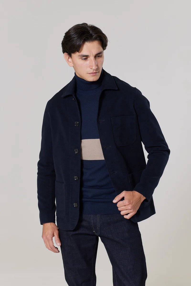 Wear London Wear London Wool Casual Jacket- Navy | Menswear | Coats ...
