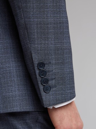 Ted Baker Slim Check Suit - Navy