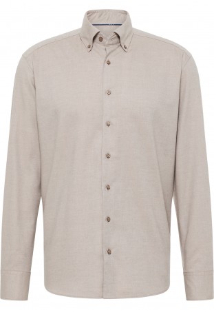 Eterna Soft Flannel Shirt - Beige